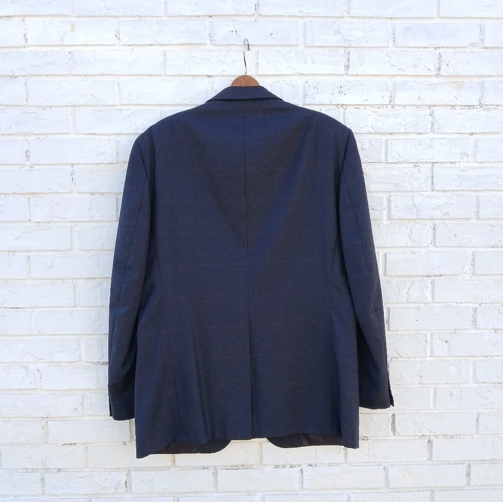 Vintage Burberrys' Wool Sport Coat Navy